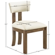 Meridian Furniture Lavrin Cream Vegan Leather Dining Side Chair (Set of 2)