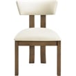 Meridian Furniture Lavrin Cream Vegan Leather Dining Side Chair (Set of 2)