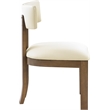 Meridian Furniture Lavrin Cream Vegan Leather Dining Side Chair (Set of 2)