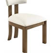 Meridian Furniture Lavrin Cream Vegan Leather Dining Side Chair (Set of 2)