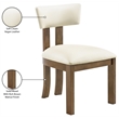 Meridian Furniture Lavrin Cream Vegan Leather Dining Side Chair (Set of 2)