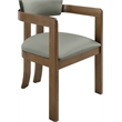 Meridian Furniture Lavrin Olive Vegan Leather Dining Arm Chair (Set of 2)