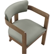 Meridian Furniture Lavrin Olive Vegan Leather Dining Arm Chair (Set of 2)