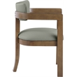 Meridian Furniture Lavrin Olive Vegan Leather Dining Arm Chair (Set of 2)