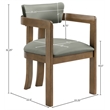 Meridian Furniture Lavrin Olive Vegan Leather Dining Arm Chair (Set of 2)
