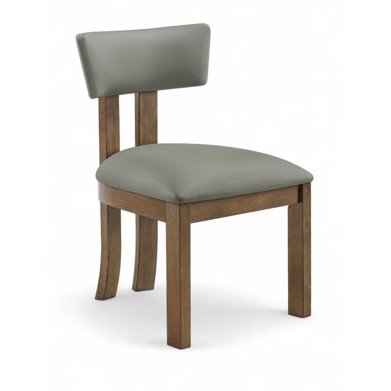 Meridian Furniture Lavrin Olive Vegan Leather Dining Side Chair (Set of 2)