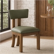 Meridian Furniture Lavrin Olive Vegan Leather Dining Side Chair (Set of 2)