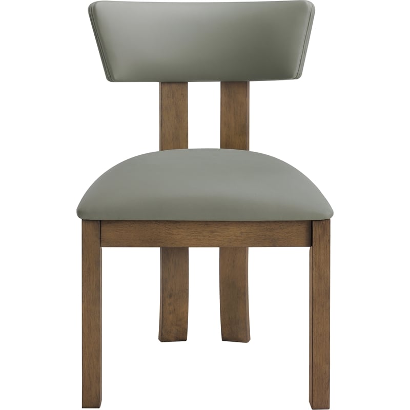 Meridian Furniture Lavrin Olive Vegan Leather Dining Side Chair (Set of 2)