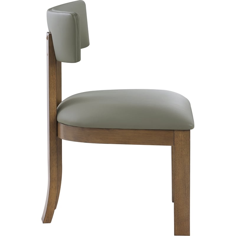 Meridian Furniture Lavrin Olive Vegan Leather Dining Side Chair (Set of 2)