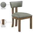 Meridian Furniture Lavrin Olive Vegan Leather Dining Side Chair (Set of 2)