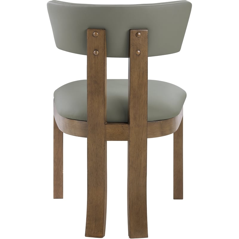 Meridian Furniture Lavrin Olive Vegan Leather Dining Side Chair (Set of 2)