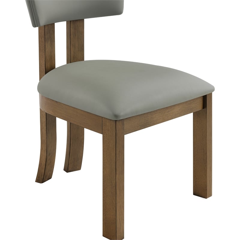 Meridian Furniture Lavrin Olive Vegan Leather Dining Side Chair (Set of 2)