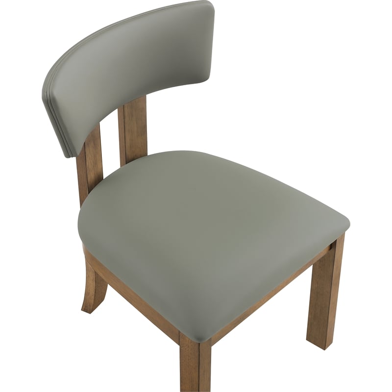 Meridian Furniture Lavrin Olive Vegan Leather Dining Side Chair (Set of 2)