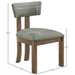 Meridian Furniture Lavrin Olive Vegan Leather Dining Side Chair (Set of 2)