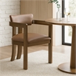 Meridian Furniture Lavrin Tan Vegan Leather Dining Arm Chair (Set of 2)