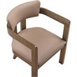 Meridian Furniture Lavrin Tan Vegan Leather Dining Arm Chair (Set of 2)