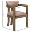 Meridian Furniture Lavrin Tan Vegan Leather Dining Arm Chair (Set of 2)