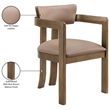 Meridian Furniture Lavrin Tan Vegan Leather Dining Arm Chair (Set of 2)