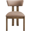 Meridian Furniture Lavrin Tan Vegan Leather Dining Side Chair (Set of 2)