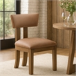 Meridian Furniture Lavrin Tan Vegan Leather Dining Side Chair (Set of 2)