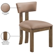 Meridian Furniture Lavrin Tan Vegan Leather Dining Side Chair (Set of 2)