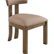 Meridian Furniture Lavrin Tan Vegan Leather Dining Side Chair (Set of 2)