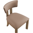 Meridian Furniture Lavrin Tan Vegan Leather Dining Side Chair (Set of 2)