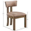 Meridian Furniture Lavrin Tan Vegan Leather Dining Side Chair (Set of 2)