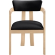 Meridian Furniture Lavrin Black Vegan Leather Dining Arm Chair (Set of 2)