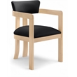 Meridian Furniture Lavrin Black Vegan Leather Dining Arm Chair (Set of 2)