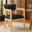Meridian Furniture Lavrin Black Vegan Leather Dining Arm Chair (Set of 2)