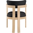 Meridian Furniture Lavrin Black Vegan Leather Dining Arm Chair (Set of 2)