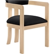 Meridian Furniture Lavrin Black Vegan Leather Dining Arm Chair (Set of 2)