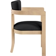 Meridian Furniture Lavrin Black Vegan Leather Dining Arm Chair (Set of 2)