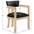Meridian Furniture Lavrin Black Vegan Leather Dining Arm Chair (Set of 2)