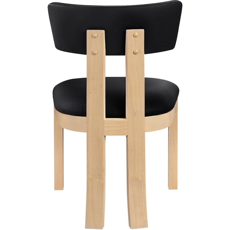 Meridian Furniture Lavrin Black Vegan Leather Dining Side Chair (Set of 2)