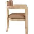 Meridian Furniture Lavrin Cognac Vegan Leather Dining Arm Chair (Set of 2)