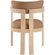 Meridian Furniture Lavrin Cognac Vegan Leather Dining Arm Chair (Set of 2)
