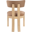 Meridian Furniture Lavrin Cognac Vegan Leather Dining Side Chair (Set of 2)