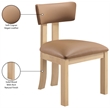 Meridian Furniture Lavrin Cognac Vegan Leather Dining Side Chair (Set of 2)