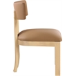 Meridian Furniture Lavrin Cognac Vegan Leather Dining Side Chair (Set of 2)