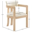 Meridian Furniture Lavrin Cream Vegan Leather Dining Arm Chair (Set of 2)