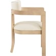 Meridian Furniture Lavrin Cream Vegan Leather Dining Arm Chair (Set of 2)