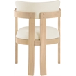 Meridian Furniture Lavrin Cream Vegan Leather Dining Arm Chair (Set of 2)