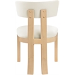 Meridian Furniture Lavrin Cream Vegan Leather Dining Side Chair (Set of 2)