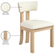 Meridian Furniture Lavrin Cream Vegan Leather Dining Side Chair (Set of 2)