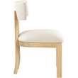 Meridian Furniture Lavrin Cream Vegan Leather Dining Side Chair (Set of 2)