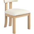 Meridian Furniture Lavrin Cream Vegan Leather Dining Side Chair (Set of 2)