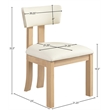 Meridian Furniture Lavrin Cream Vegan Leather Dining Side Chair (Set of 2)