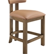Meridian Furniture Lavrin Cognac Vegan Leather Counter Stool (Set of 2)